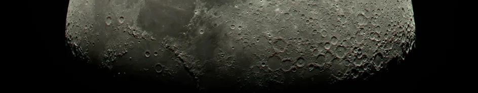A close-up view of the Moon