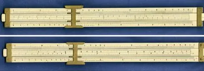 A Wm. Cox 1744 patented duplex rule from the 1895 K&E catalog