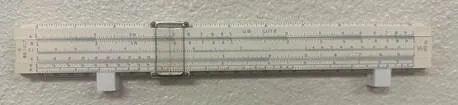 The author's D4053-3 rule, showing the U.S. LUTZ stamp on the rule's body
