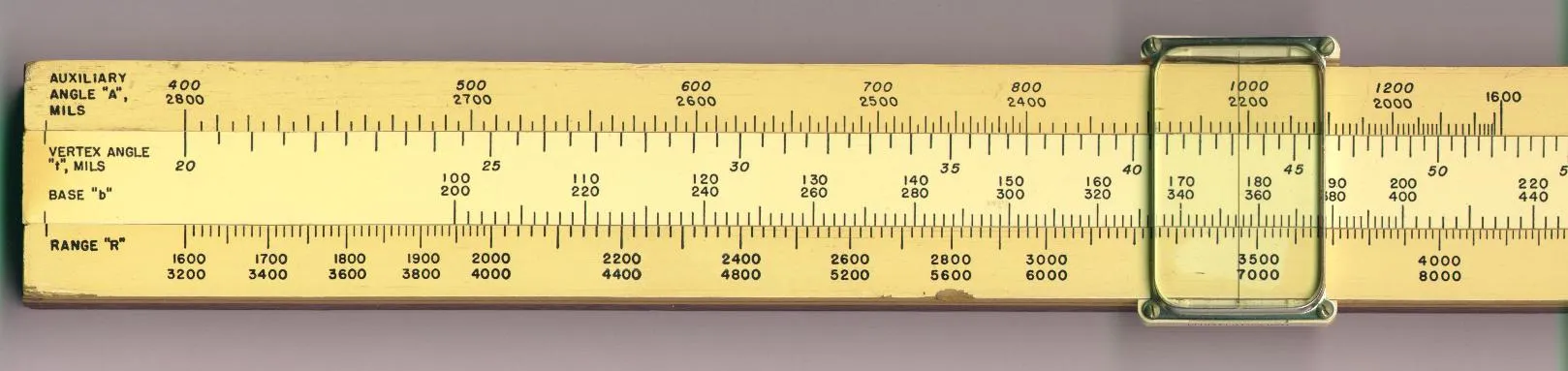 The K&E Short Base Triangulation Slide Rule, a 20" Mannheim-type military special for surveying