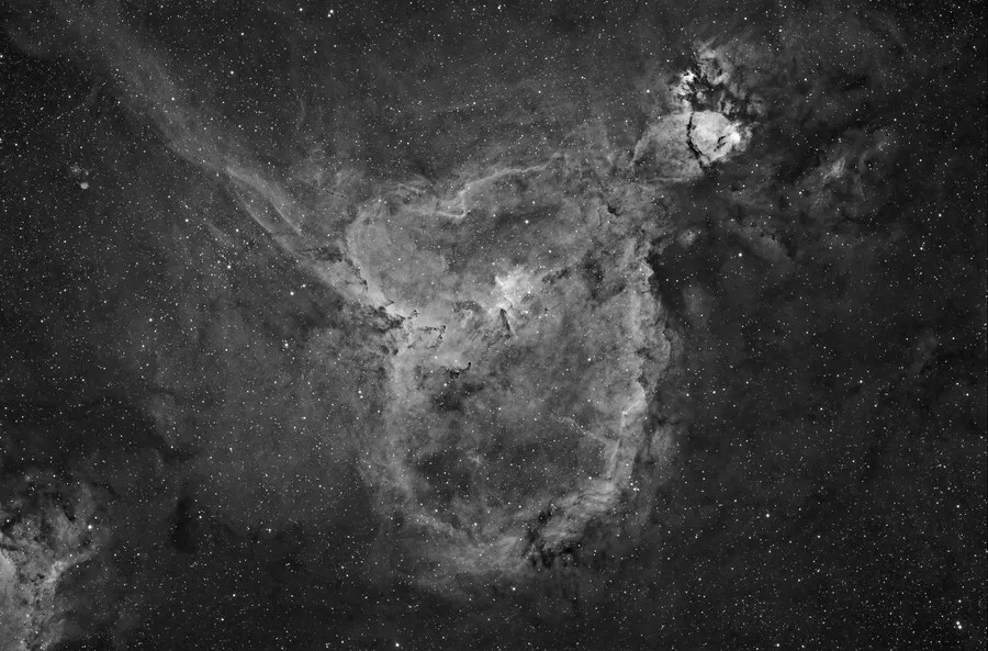 Hydrogen-Alpha luminance data of IC 1805, 160 minutes total exposure