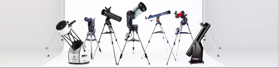 A lineup of beginner telescopes