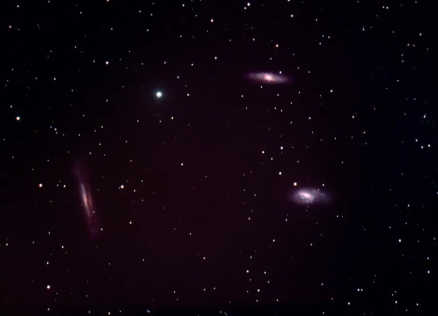 An earlier attempt at the Leo Trio with an SBIG ST-10XME, February 2004