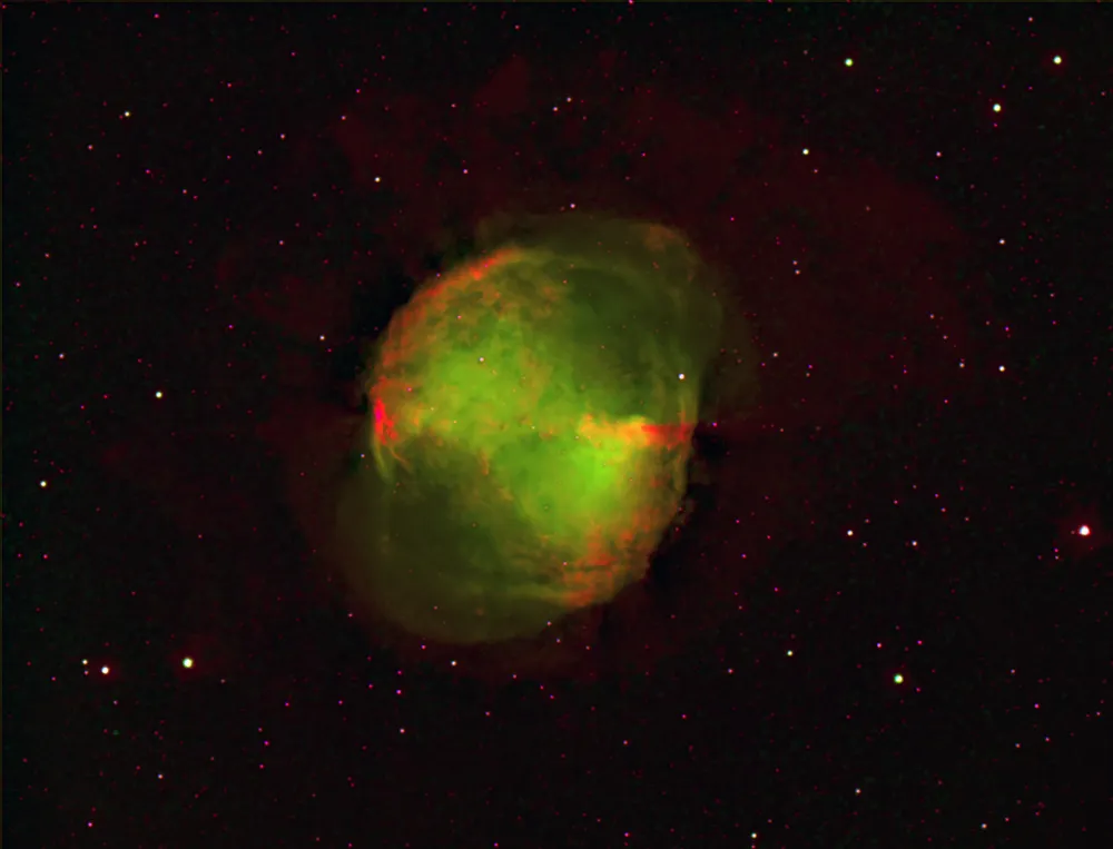 M27 - The Dumbbell Nebula in "VLT" Colors