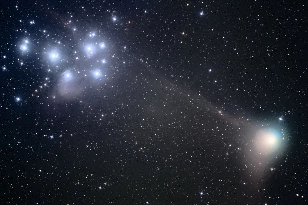 M45 with Comet Machholz