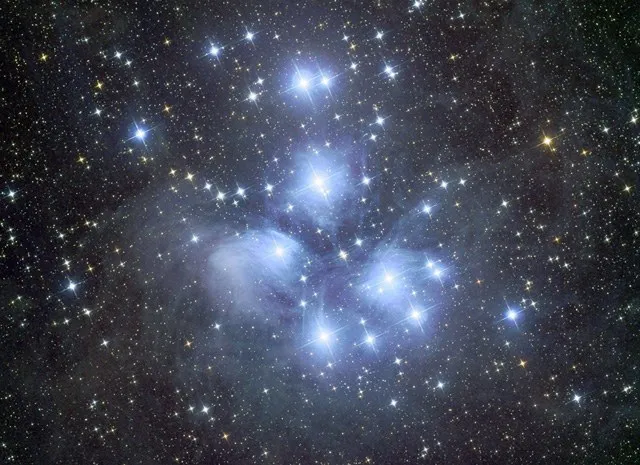 An earlier attempt at the Pleiades with an SBIG STL-11000M, December 2004