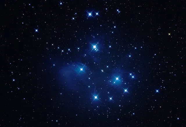 An even earlier attempt at the Pleiades with a Canon Digital Rebel, January 2004