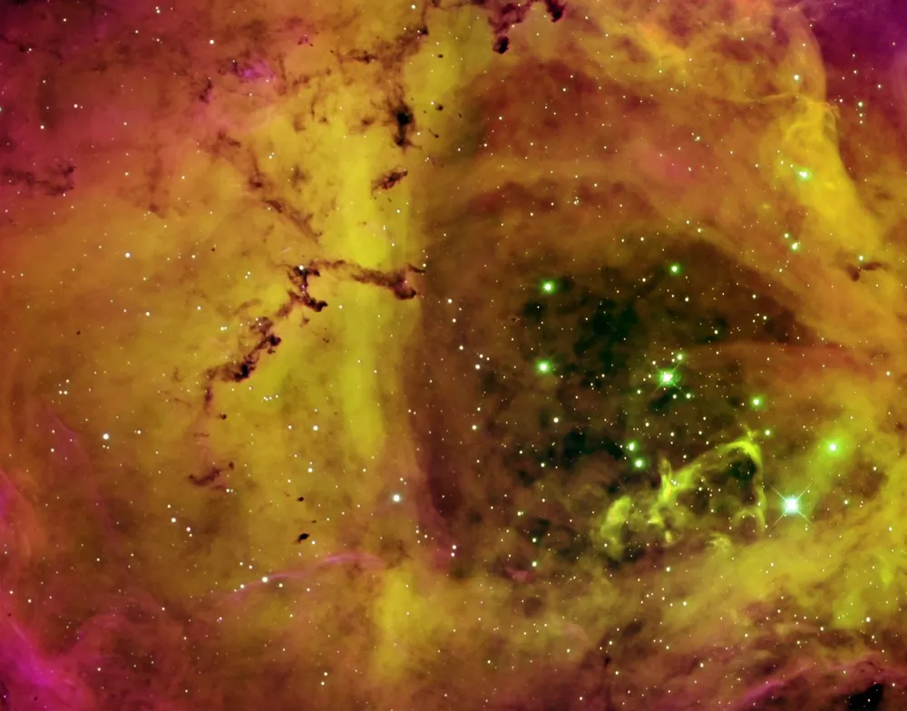 NGC 2244 - The Rosette Nebula (CFHT Colors)