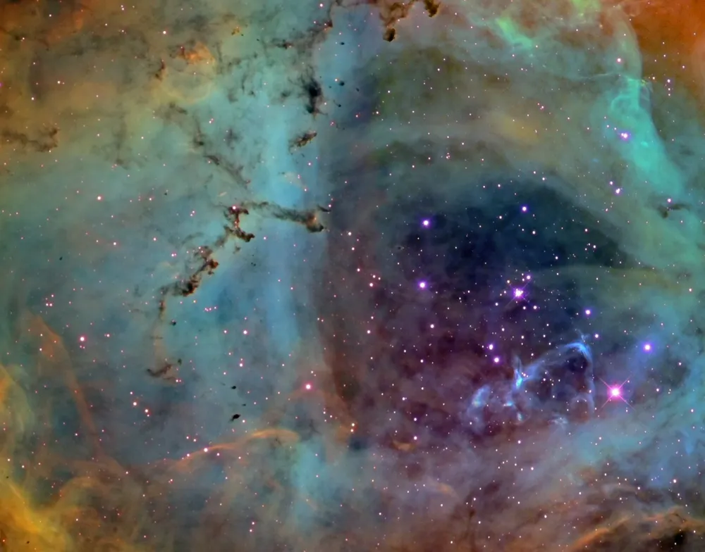 NGC 2244 - The Rosette Nebula (Hubble Colors)