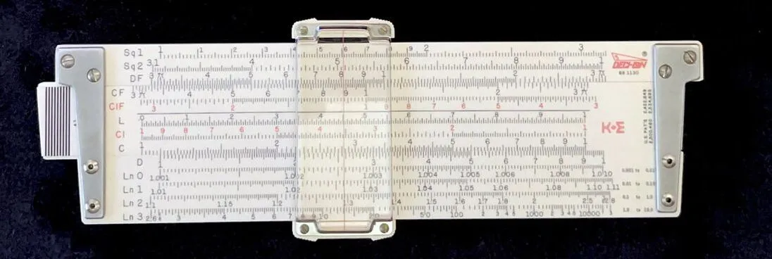 A K&E Deci-Lon 5 pocket rule, front face