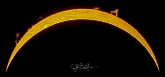 A sneak-peak image from the 2024 Total Solar Eclipse