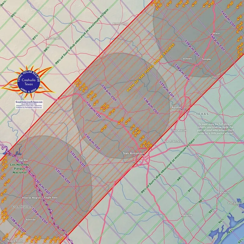 Regional map, San Antonio area