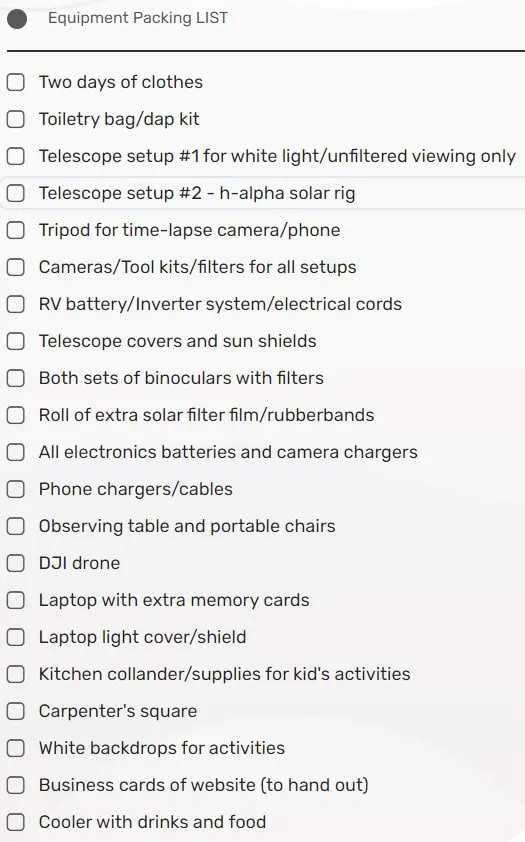 Solar eclipse viewing plan screenshot