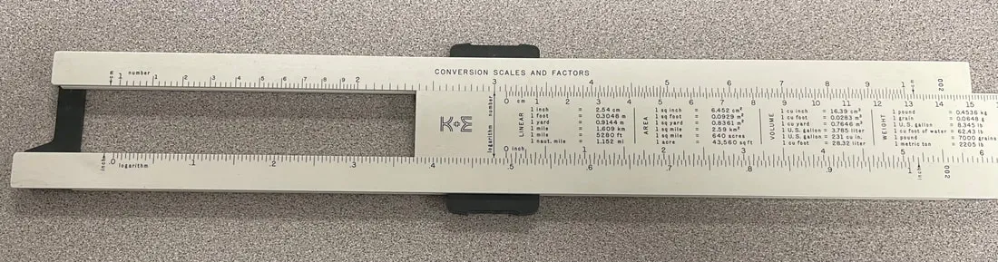 Slide rule classroom photo