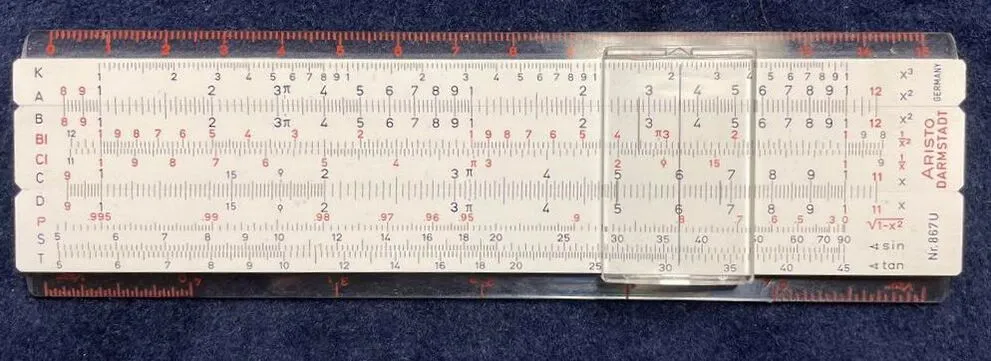 Slide rule classroom photo