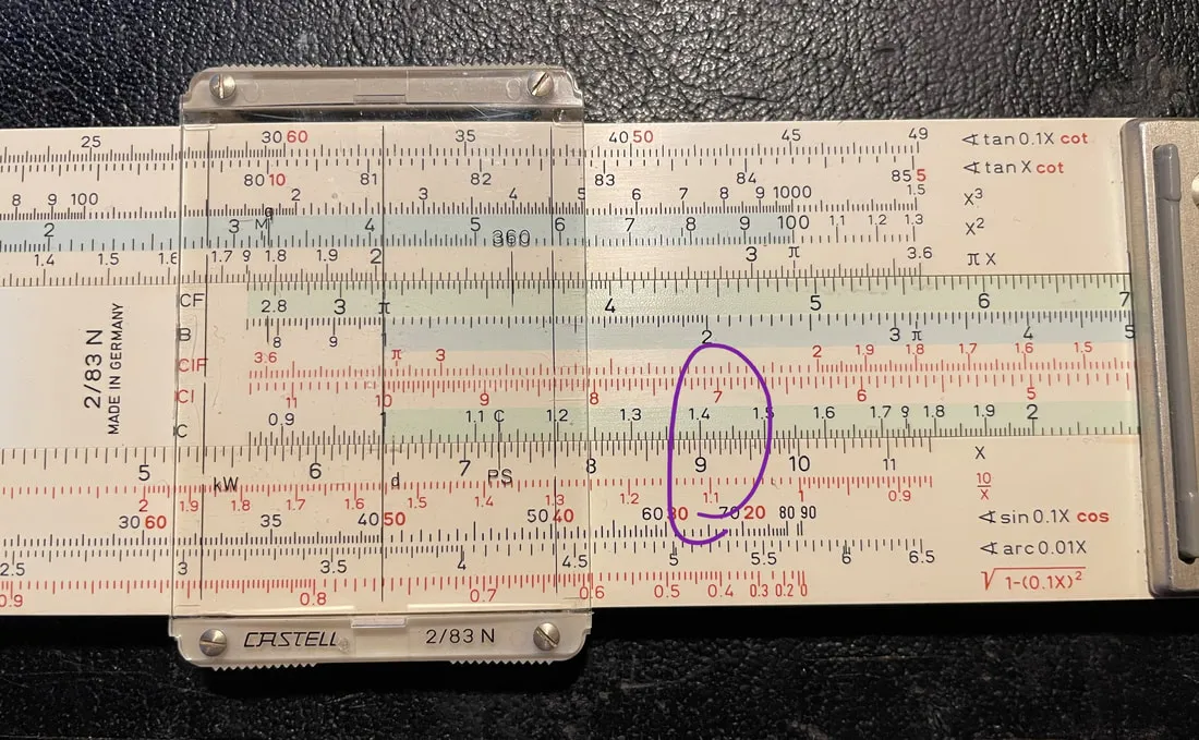 Slide rule classroom photo