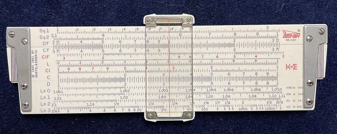 Slide rule classroom photo