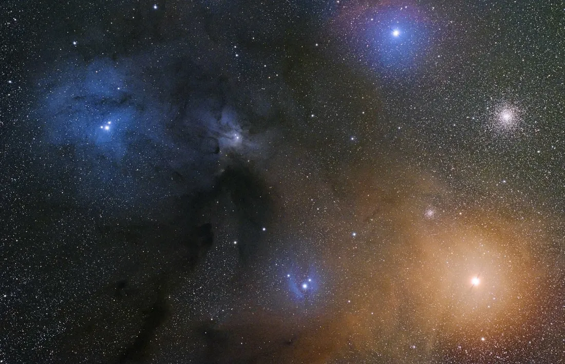 The Rho Ophiuchus/Antares region