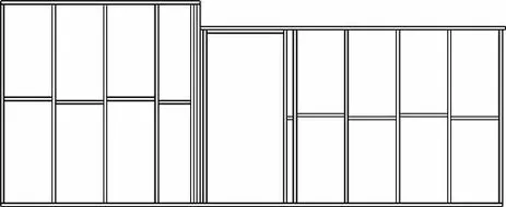 The shortened door framing