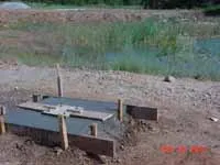 Poured concrete pier
