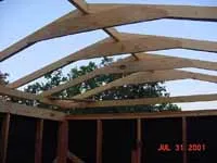 Wheels and aluminum roof in place