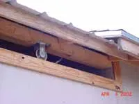 The rolling roof lifted into place