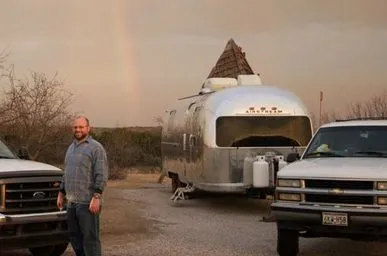 Jay’s rainbow-liveried Airstream
