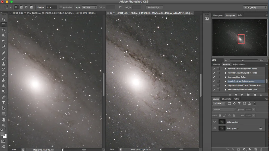 M31 after the Carboni action, processed in Photoshop