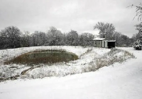 A rare snowy observing scene